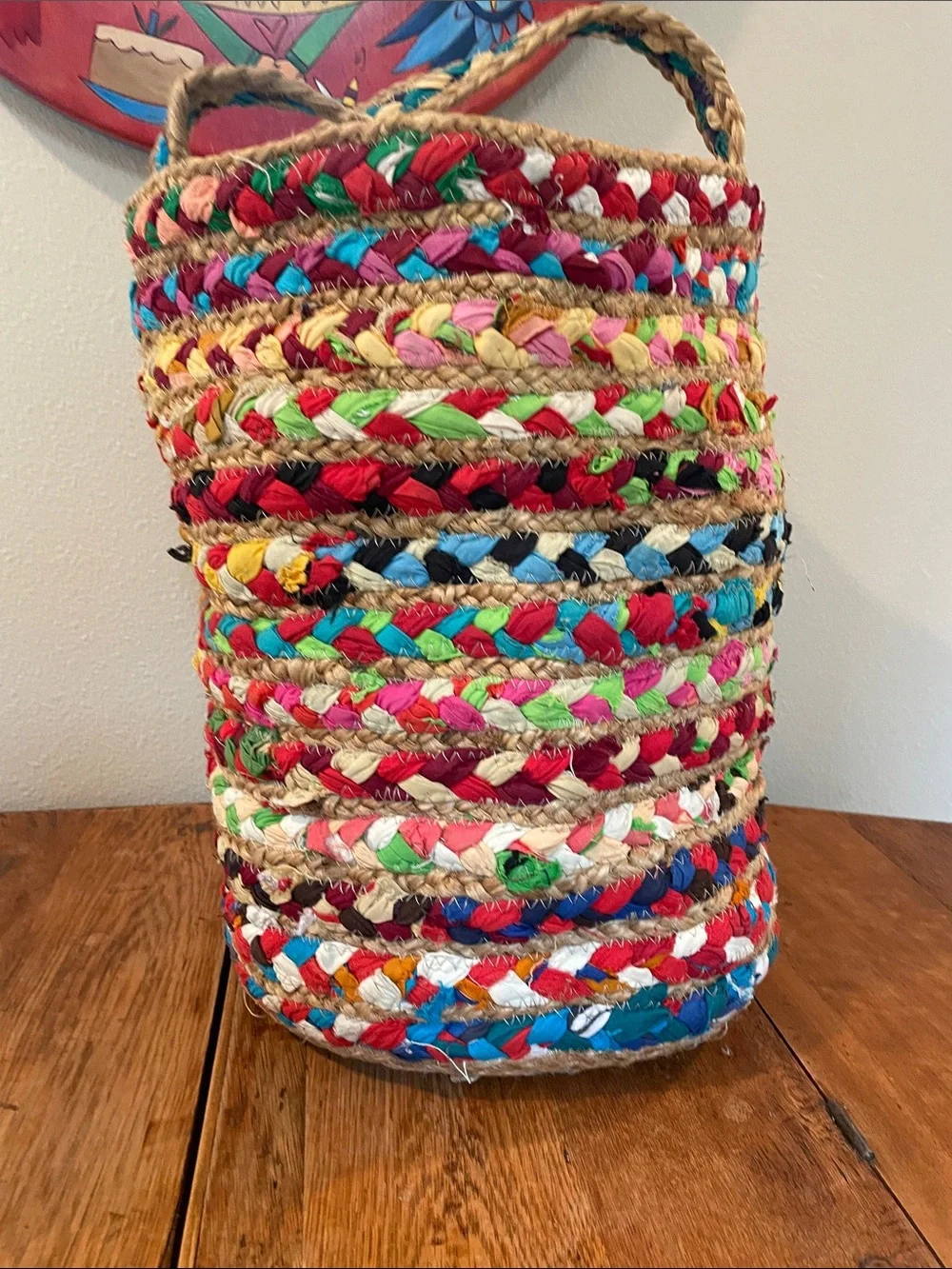 Handwoven Jute & Upcycled Fabric | 12
